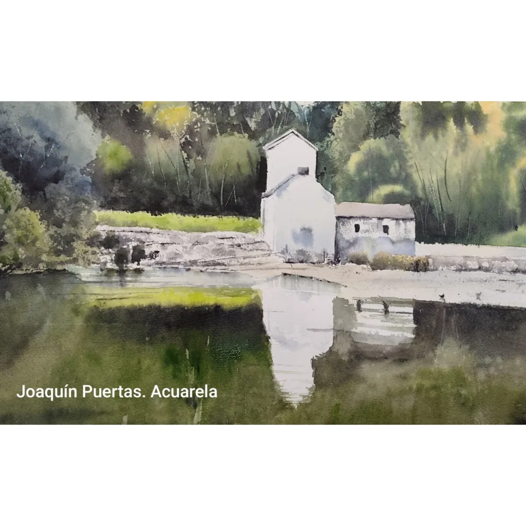31. El viejo molino. Alcalá de Guadaira. Acuarela. Joaquín Puertas