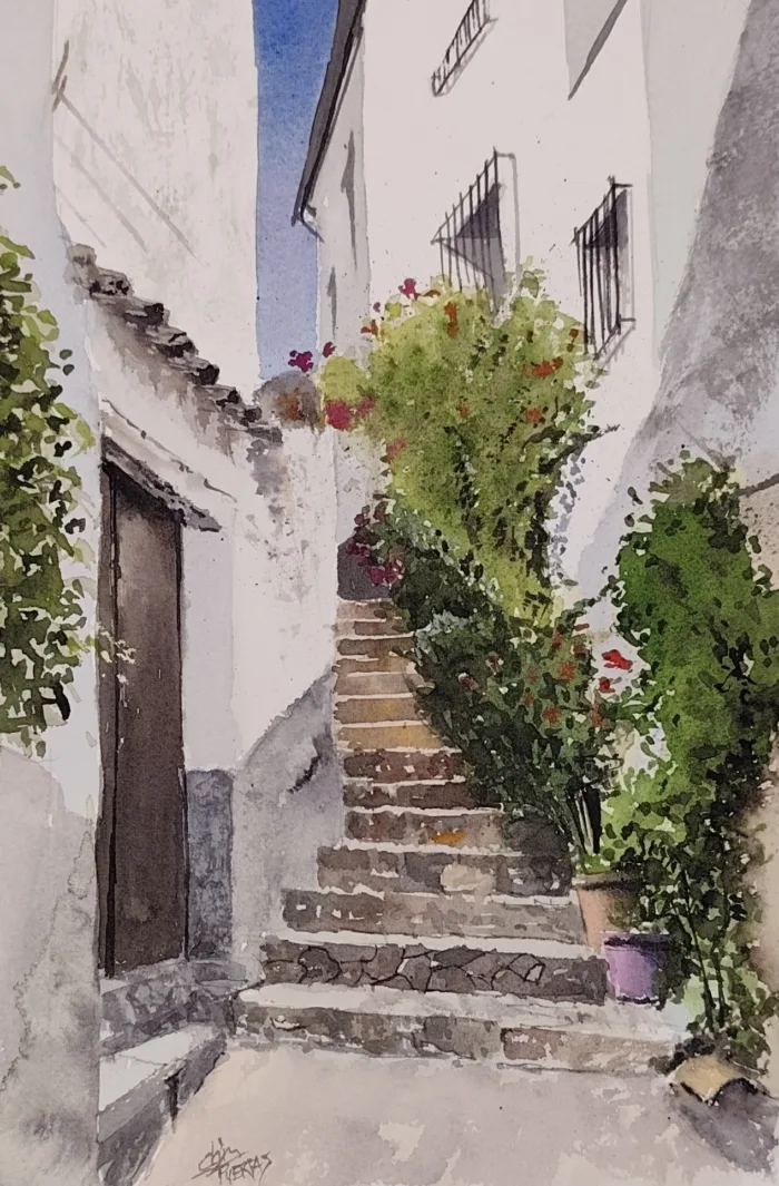 Acuarela Pueblos del Sur