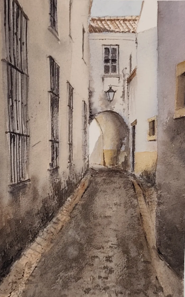 El callejón del arco. Acuarela