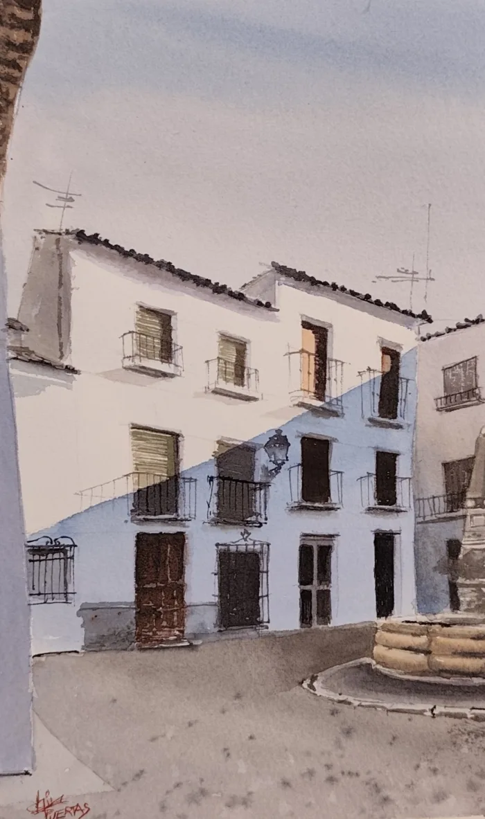 Acuarela original Priego de Córdoba